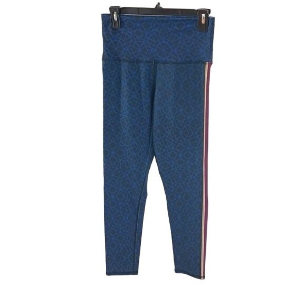 Evolution and Creation Womens Size M Blue High Rise Leggings Geometric Print